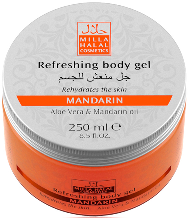 Milla Halal Cosmetics Освежающий гель для тела с маслом мандарина и экстрактом алоэ вера MILLA MANDARIN, 250МЛ10788 Milla Halal Cosmetics Освежающий гель для тела с маслом мандарина и экстрактом алоэ вера MILLA MANDARIN, 250МЛ10788100% натуральный продукт. Освежающий гель для тела с эфирным маслом Мандарина снимает мышечное напряжение, способствует регенерации клеток кожи, устраняет раздражение. Гель оказывает тонизирующее действие на кожу, придавая ей лeгкий, нежный фруктовый аромат.