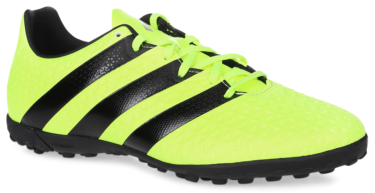 Бутсы мужские Adidas Ace 16.4 tf, цвет: желтый, черный. Размер 10,5 (44)TOPS.401.PT Бутсы мужские Adidas Ace 16.4 tf, цвет: желтый, черный. Размер 10,5 (44)TOPS.401.PTФутбольные бутсы Adidas Ace 16.4 tf применяются для игры на искусственных полях. Гибкий верх Control Feel обеспечивает прекрасное чувство мяча, делая каждый пас безукоризненным. Подошва Total Control для маневренности и превосходной устойчивости на жестких искусственных покрытиях. Верх бутс выполнен из прочного искусственного материала. Внутри также искусственный материал и текстиль.