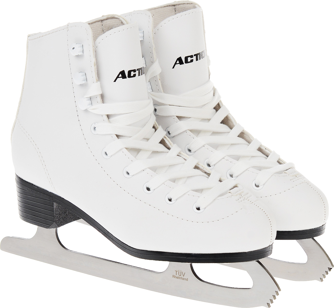 Коньки фигурные женские Action Sporting Goods, цвет: белый. PW-215. Размер 38PW-215_белый_38 Коньки фигурные женские Action Sporting Goods, цвет: белый. PW-215. Размер 38PW-215_белый_38Высокий классический ботинок идеально подойдет для любительского катания. Модель снабжена системой быстрой шнуровки и поддержкой голеностопа. Верх ботинка выполнен из высококачественной искусственной кожи, подошва - твердый пластик. Лезвие изготовлено из нержавеющей стали со специальным покрытием, придающим дополнительную прочность.