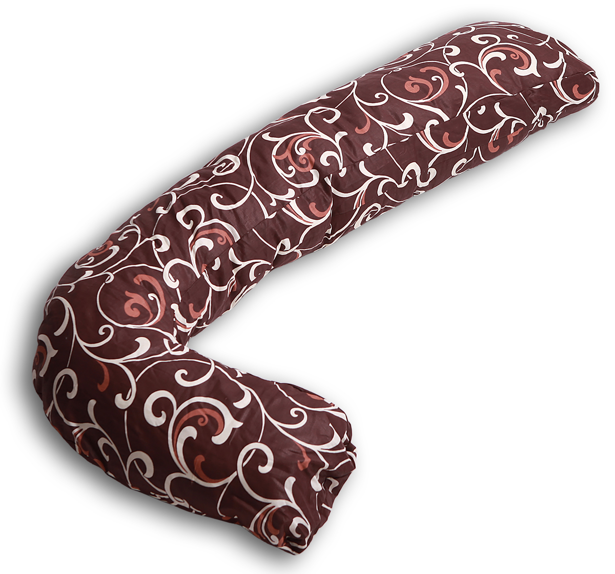 Body Pillow Подушка для беременных и кормящих L-образная цвет шоколадныйS03301004 Body Pillow Подушка для беременных и кормящих L-образная цвет шоколадныйS03301004Подушка для беременных Body Pillow в форме L – практичная, компактная, и очень удобная. Самое популярное использование в четырех позах:1. Длинная сторона под животик, короткая под голову2. Длинная сторона под животик, короткая между бедер3. Длинная сторона под спинку, короткая под голову4. Длинная сторона под спинку, короткая между бедерДлина длинной стороны 150 см, длина короткой стороны 75 см. Наполнитель подушки – шарики пенополистирола – похожи на шарики анти-стресс, но диаметром 3-4 мм - это гипоаллергенный материал, который на 80% состоит из воздуха, заключенного в микроскопические клетки из вспененного полистирола.Благодаря особенности наполнителя, подушка жесткая, практически не поддается деформации и не пружинит. Благодаря этому свойству подушка идеально подойдет и для девушек с пышными формами. Контур подушки подстраивается под форму тела (шарики распределяются под весом тела). При перемещении шариков подушка издает шуршащие звуки.В комплекте есть съемная наволочка на молнии шоколадного цвета с бежевым узором «Вензеля» из плотного поликаттона, которая будет очень эффектно смотреться в любом интерьере.