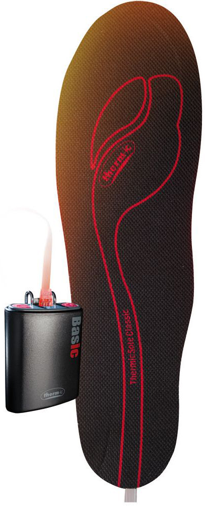 Комплект Therm-IC: стельки с подогревом ThermicSole Classic, батарея PowerPack Basic10100005 Комплект Therm-IC: стельки с подогревом ThermicSole Classic, батарея PowerPack Basic10100005Стелька с встроенным термоэлементом для обогрева и аккумулятором. Аккумулятор обеспечивает нагрев в течении 8 часов.( 4 аккумулятора / батарейки типа АА( в комплект не входят). Стелька может быть обрезана под любой размер обуви Система обогрева Therm-ic - на сегодняшний день является самой совершенной системой для обогрева ног. Многим спортсменам, любителям зимних видов спорта и активного отдыха знакомы неприятные ощущения холода в ногах. Замерзшие ноги и пальцы, это не только дискомфорт для всего тела, но также, нарушение нормальной циркуляции крови и, как следствие, повышенная опасность получить травму, так как, холодные мышцы больше подвержены повреждениям, чем разогретые. Со стельками с подогревом Therm-ic, вы решите эту проблему раз и навсегда! Благодаря технологиям Therm-ic, вы можете забыть о холоде и заниматься спортом в любую погоду, при любой минусовой температуре!