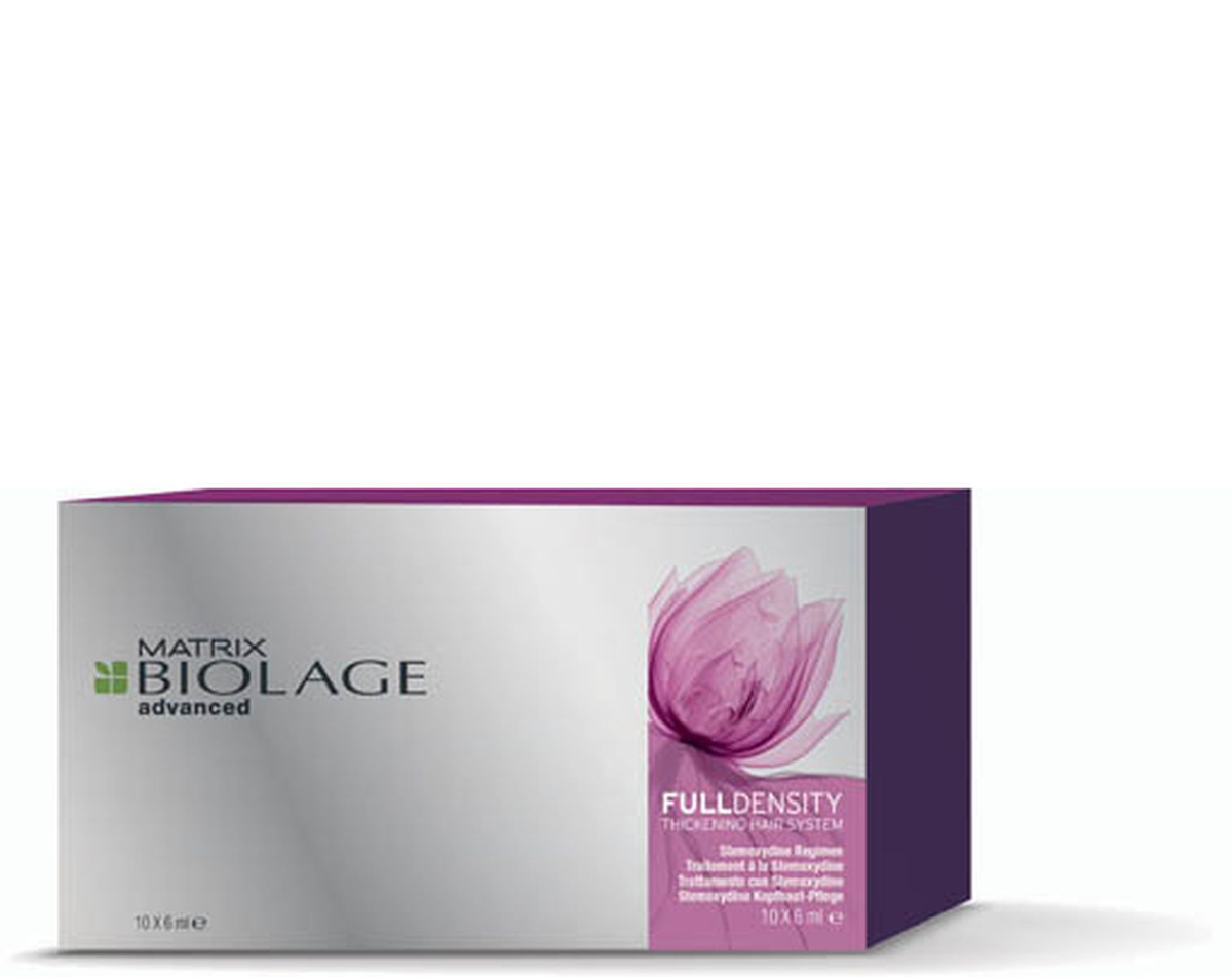 Matrix Biolage Full Density Глубокий тоник-уход со стемоксидином, комплекс для уплотнения волос, 10 х 6 млMP59.4D Matrix Biolage Full Density Глубокий тоник-уход со стемоксидином, комплекс для уплотнения волос, 10 х 6 млMP59.4DУходBiolage Advanced FULLDENSITY™ (Адвансд ФуллДенсити) со стемоксидином увеличивает плотность волос и придает им видимую густоту, активизируя рост 1000 волос за 3 месяца*.Только для наружного применения. Не глотать. В случае попадания в глаза немедленно промыть водой. *клиническое исследование, среднее значение