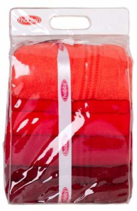 Набор полотенец Hobby Home Collection Rainbow, цвет: красный, темно-красный, бордовый, 70 х 140 см, 4 шт1501001204 Набор полотенец Hobby Home Collection Rainbow, цвет: красный, темно-красный, бордовый, 70 х 140 см, 4 шт1501001204Набор Hobby Home Collection Rainbow состоит из четырех махровых полотенец, выполненных из натурального 100% хлопка. Изделия мягкие, отлично впитывают влагу, быстро сохнут, сохраняют яркость цвета и не теряют форму даже после многократных стирок. Полотенца Hobby Home Collection Rainbow очень практичны и неприхотливы в уходе. Они легко впишутся в любой интерьер благодаря своей нежной цветовой гамме. Размер полотенец: 70 х 140 см.
