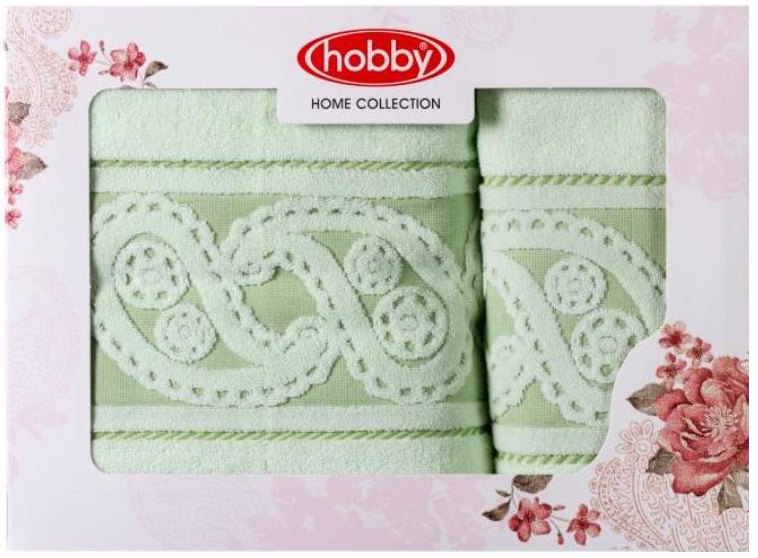 Набор полотенец Hobby Home Collection Hurrem, цвет: зеленый, 2 шт1501001223 Набор полотенец Hobby Home Collection Hurrem, цвет: зеленый, 2 шт1501001223Набор Hobby Home Collection Hurrem состоит из двух махровых полотенец, выполненных из натурального 100% хлопка. Изделия мягкие, отлично впитывают влагу, быстро сохнут, сохраняют яркость цвета и не теряют форму даже после многократных стирок. Полотенца Hobby Home Collection Hurrem очень практичны и неприхотливы в уходе. Они легко впишутся в любой интерьер благодаря своей нежной цветовой гамме. Размер полотенец: 50 х 90 см; 70 х 140 см.