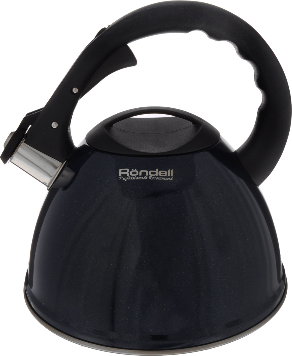 Чайник Rondell Royal Blue, со свистком, 3,2 лRDS-418 Чайник Rondell Royal Blue, со свистком, 3,2 лRDS-418Чайник Rondell Royal Blue изготовлен из высококачественной пищевой нержавеющей стали 18/10, благодаря чему не подвержен коррозии, устойчив к органическим кислотам, долговечен и прост в уходе. Глянцевое покрытие легко в уходе и обеспечивает безупречный внешний вид. Наличие свистка позволяет следить за кипением чайника. Эргономичная ручка из бакелита позволяет открывать свисток и наливать воду одной рукой. Стильный дизайн изделия украсит любую кухню. Чайник подходит для использования на всех видах плит, включая индукционные. Нельзя мыть в посудомоечной машине. Диаметр чайника по верхнему краю: 10 см. Высота чайника (без учета крышки и ручки): 13 см. Высота чайника (с учетом ручки): 23,5 см.