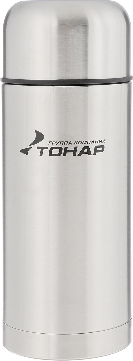Термос Тонар HS TM-019, с чехлом, 1,2 л149737 Термос Тонар HS TM-019, с чехлом, 1,2 л149737Термос Тонар HS TM-019 - универсальная модель, оснащенная двойными стенками с вакуумной изоляцией, которая позволяет сохранять напитки горячими или холодными длительное время. Корпус изготовлен из высококачественной нержавеющей стали. Широкое горло позволяет использовать термос для первых и вторых блюд. Термос оснащен глухой крышкой-пробкой, которая предотвращает проливание, а кнопка служит для спуска пара. Крышку можно использовать как чашку. В комплект входят удобный чехол для хранения и переноски термоса, инструкция по эксплуатации. Стильный металлический термос понравится абсолютно всем и впишется в любой интерьер кухни. Диаметр горлышка: 8 см. Диаметр основания термоса: 10 см. Размер крышки-чаши: 10,3 х 10,3 х 6 см. Высота термоса (с учетом крышки): 27 см.