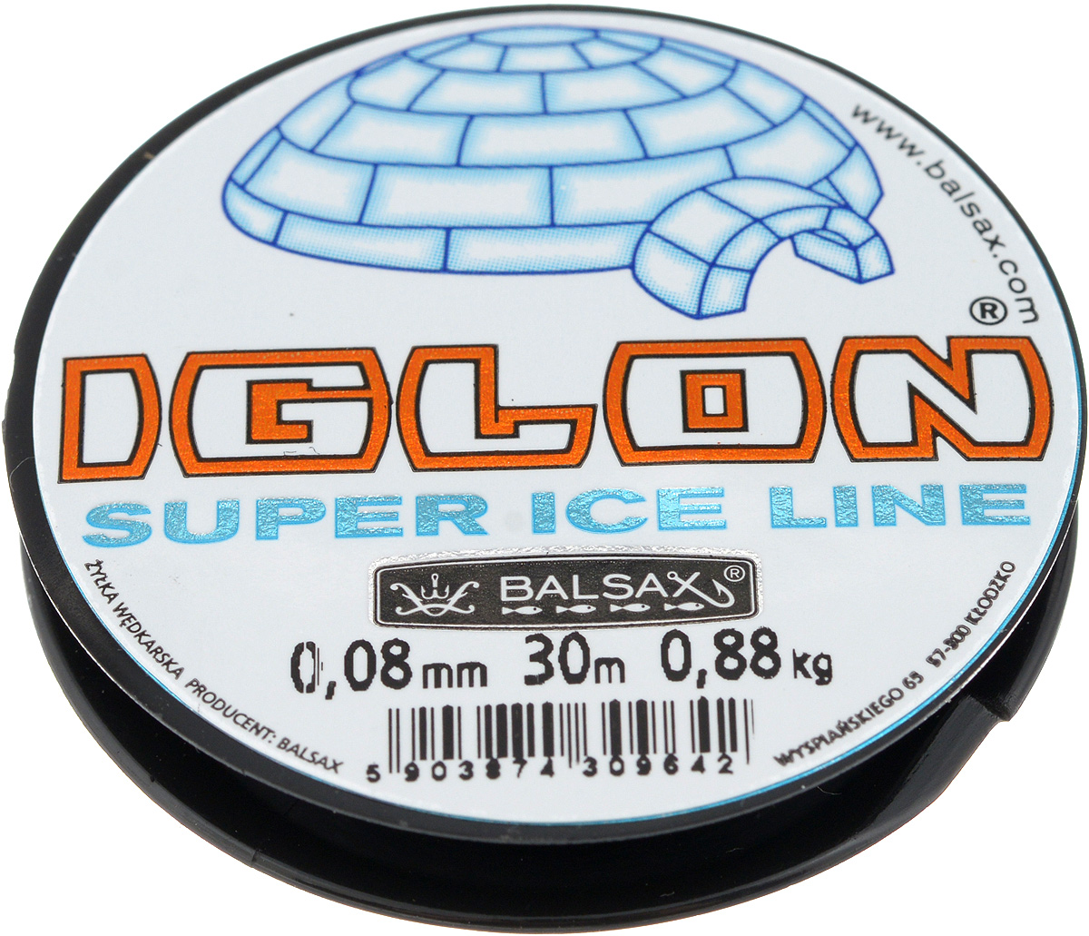 Леска зимняя Balsax Iglon, 30 м, 0,08 мм, 0,88 кг312-06008 Леска зимняя Balsax Iglon, 30 м, 0,08 мм, 0,88 кг312-06008Леска Balsax Iglon изготовлена из 100% нейлона и очень хорошо выдерживает низкие температуры. Даже в самом холодном климате, при температуре вплоть до -40°C, она сохраняет свои свойства практически без изменений, в то время как традиционные лески становятся менее эластичными и теряют прочность. Поверхность лески обработана таким образом, что она не обмерзает и отлично подходит для подледного лова. Прочна в местах вязки узлов даже при минимальном диаметре.