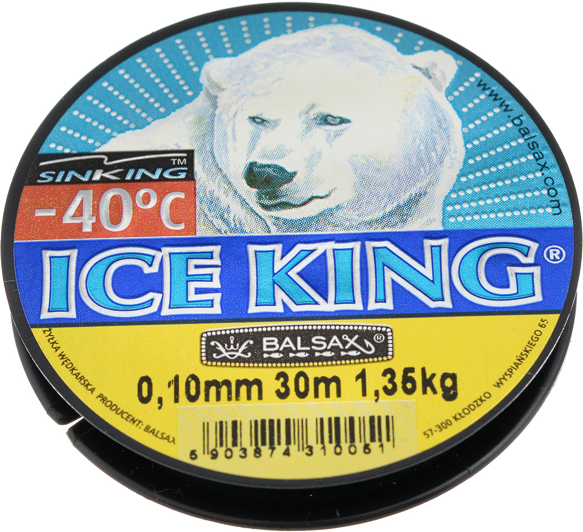 Леска зимняя Balsax Ice King, 30 м, 0,10 мм, 1,35 кг310-08010 Леска зимняя Balsax Ice King, 30 м, 0,10 мм, 1,35 кг310-08010Леска Balsax Ice King изготовлена из 100% нейлона и очень хорошо выдерживает низкие температуры. Даже в самом холодном климате, при температуре вплоть до -40°C, она сохраняет свои свойства практически без изменений, в то время как традиционные лески становятся менее эластичными и теряют прочность. Поверхность лески обработана таким образом, что она не обмерзает и отлично подходит для подледного лова. Прочна в местах вязки узлов даже при минимальном диаметре.