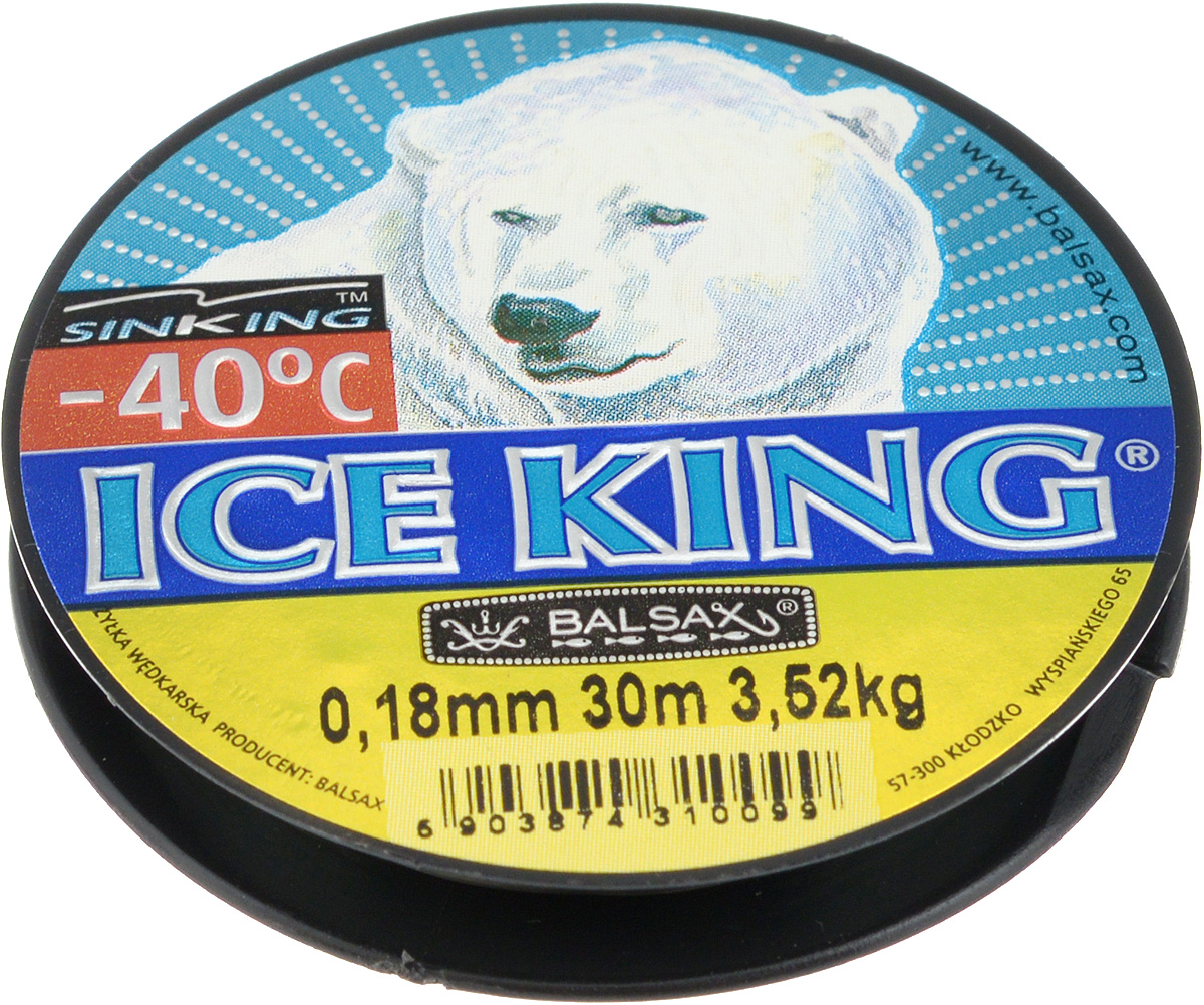 Леска зимняя Balsax Ice King, 30 м, 0,18 мм, 3,52 кг310-08018 Леска зимняя Balsax Ice King, 30 м, 0,18 мм, 3,52 кг310-08018Леска Balsax Ice King изготовлена из 100% нейлона и очень хорошо выдерживает низкие температуры. Даже в самом холодном климате, при температуре вплоть до -40°C, она сохраняет свои свойства практически без изменений, в то время как традиционные лески становятся менее эластичными и теряют прочность. Поверхность лески обработана таким образом, что она не обмерзает и отлично подходит для подледного лова. Прочна в местах вязки узлов даже при минимальном диаметре.