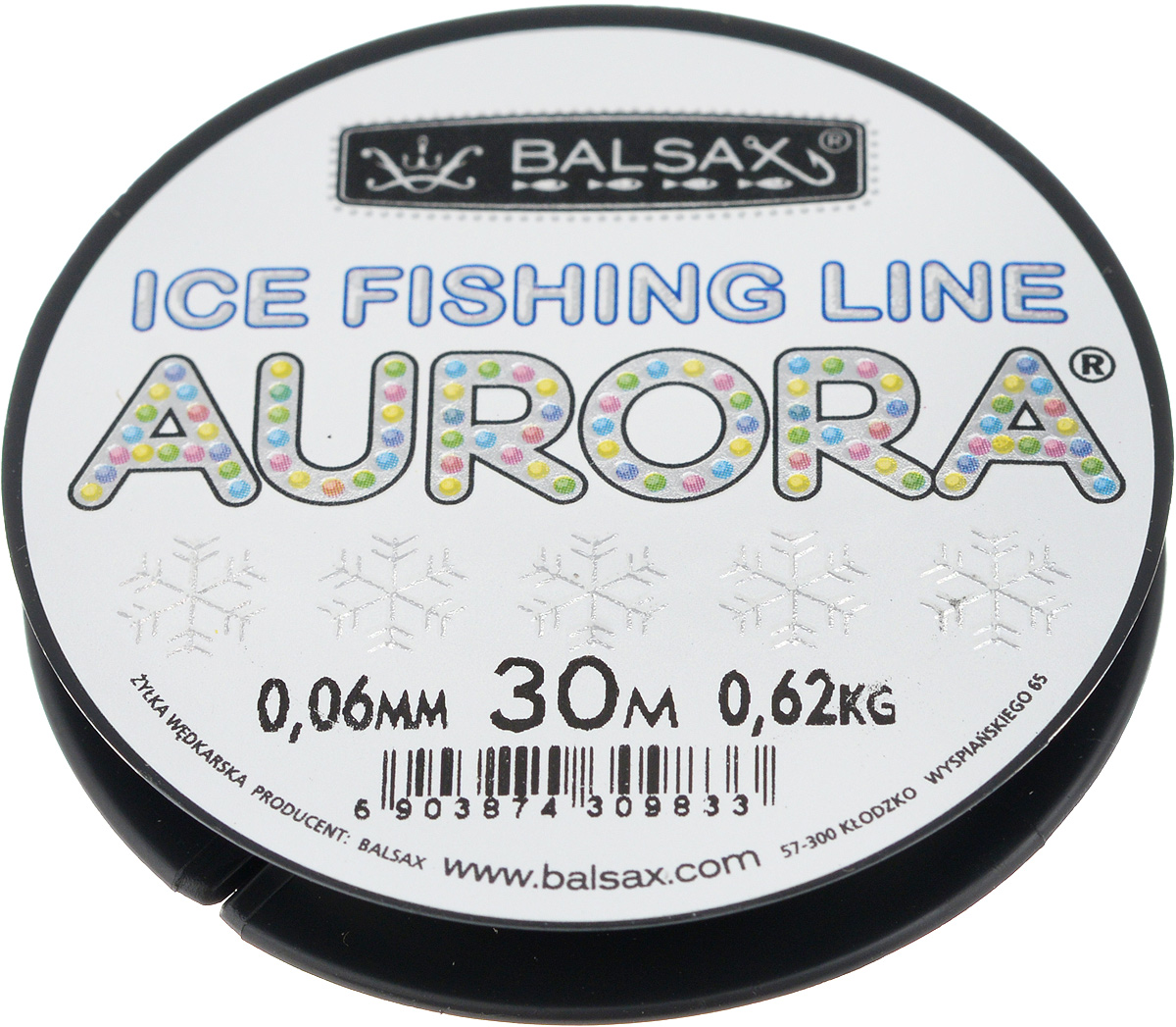 Леска зимняя Balsax Aurora, 30 м, 0,06 мм, 0,62 кг310-04006 Леска зимняя Balsax Aurora, 30 м, 0,06 мм, 0,62 кг310-04006Леска Balsax Aurora изготовлена из 100% нейлона и очень хорошо выдерживает низкие температуры. Даже в самом холодном климате, при температуре вплоть до -40°C, она сохраняет свои свойства практически без изменений, в то время как традиционные лески становятся менее эластичными и теряют прочность. Поверхность лески обработана таким образом, что она не обмерзает и отлично подходит для подледного лова. Прочна в местах вязки узлов даже при минимальном диаметре.