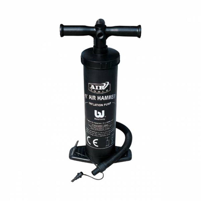 Насос ручной Bestway Air hammer, высота 48 см. 62030GESS-725 Насос ручной Bestway Air hammer, высота 48 см. 62030GESS-725Ручной насос Air hammer предназначен для накачивания и сдувания надувных вещей и игрушек. Надувает при движении поршня насоса вверх-вниз.Особенности насоса Air hammer: Объем воздуха: 2 х 2000 см3Легко переключается с надувания на сдувание Гибкий шланг 3 переходника, подходит практически для любого клапана Особо прочная конструкция. Характеристики: Материал: пластик. Высота насоса: 48 см. Объем воздуха: 2х2000 см3. Размер упаковки: 49 см х 23 см х 12 см. Изготовитель: Китай. Артикул: 62030.