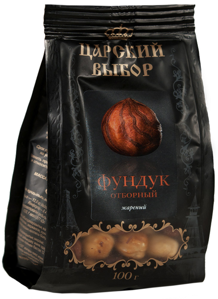Царский выбор Фундук отборный жареный, 100 г4670018270205 Царский выбор Фундук отборный жареный, 100 г4670018270205Фундук содержит примерно 60% масла, состоящего из органических кислот. Также в нем до 20% белка, есть витамины В и Е, минеральные вещества – калий, кальций, железо, магний и другие. Польза фундука состоит в очищающем свойстве, он выводит шлаки и токсины, укрепляет иммунитет, повышает сопротивляемость организма к инфекциям.