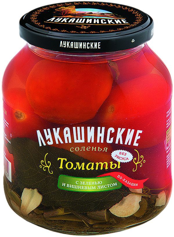 Лукашинские томаты по-казацки с вишневым листом, 670 г4607145723250 Лукашинские томаты по-казацки с вишневым листом, 670 г4607145723250Продукт произведен только из отборного Российского сырья.