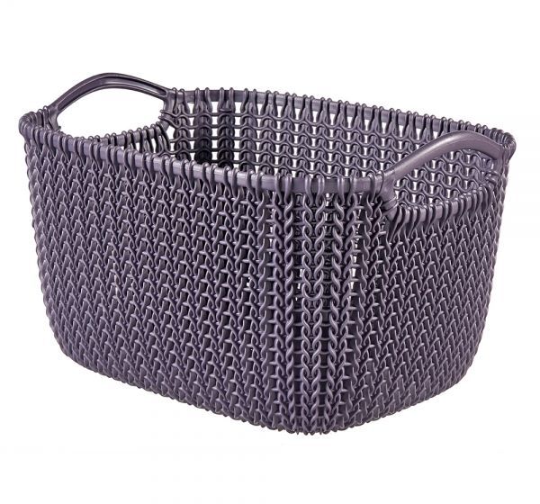 Корзина универсальная Curver Knit, цвет: фиолетовый, 19 л03670-X66-00 Корзина универсальная Curver Knit, цвет: фиолетовый, 19 л03670-X66-00Универсальная корзина Curver Knit изготовлена из высококачественного пластика и декоративной перфорацией под плетение. Для дополнительного удобства корзина имеет удобные ручки. Такая корзина непременно пригодится в быту, в ней можно хранить кухонные принадлежности, специи, аксессуары для ванной и другие бытовые предметы.