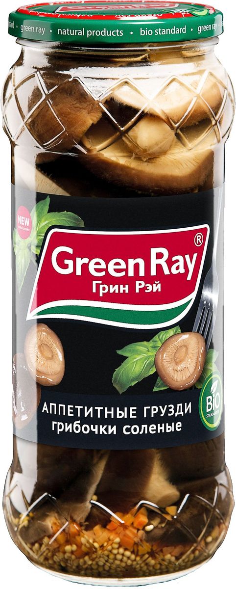 Green Ray грузди соленые, 580 мл0120710 Green Ray грузди соленые, 580 мл0120710Грибы Green Ray богаты белками и минералами. После обработки в процессе соления или маринада полезные свойства практически не утрачиваются.
