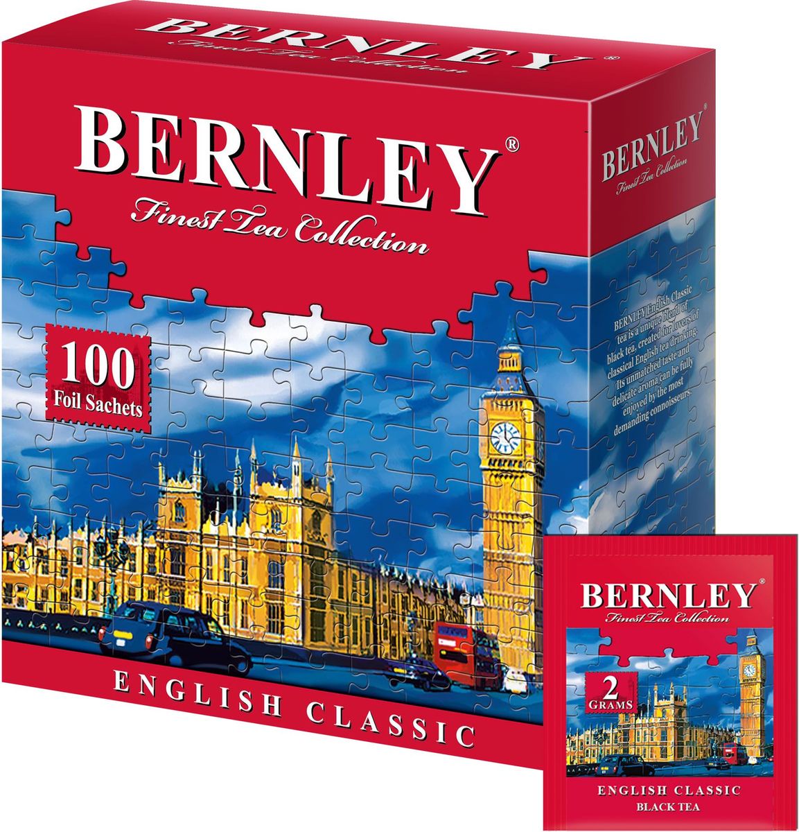 Bernley English Classic чай черный байховый мелкий в пакетиках, 100 шт0120710 Bernley English Classic чай черный байховый мелкий в пакетиках, 100 шт0120710Чай Bernley English Classic в конвертах имеет терпкий вкус, отлично сбалансированный, с восхитительно утонченными оригинальными оттенками. Быстро восстанавливает силы, повышает жизненный тонус. Подходит для чаепития в любое время суток.
