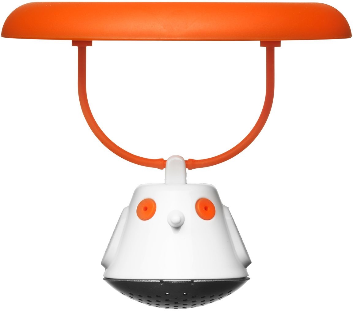 Емкость для заваривания чая QDO Birdie Swing, с крышкой, цвет: оранжевый567395 Емкость для заваривания чая QDO Birdie Swing, с крышкой, цвет: оранжевый567395Оригинальная емкость для заваривания чая в виде небольшой птички. Снабжена крышкой для кружки, с помощью которой можно быстро и безопасно приготовить любимый напиток. Одним легким движением откройте стальной фильтр, наполните его необходимым количеством чайных листьев, так же легко закройте и поместите в горячую воду. Крышка не только поможет чаю завариться быстрее, но и убережет ваши пальцы от возможного нагревания. Когда чай готов, просто поднимите крышку, переверните и положите на стол. Вся жидкость с заварника будет стекать в нее, как в поднос - очень удобно. Емкость можно мыть в посудомоечной машине. Материал - нержавеющая сталь и пластик без содержания бисфенола-А.