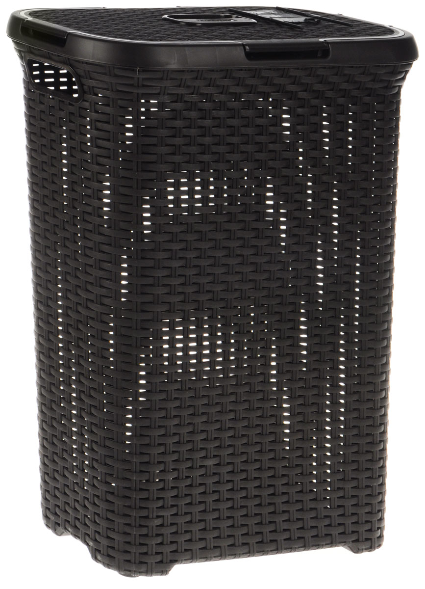 Корзина для белья Curver Rattan Style, цвет: темно-коричневый, 40 л00709-210-00 Корзина для белья Curver Rattan Style, цвет: темно-коричневый, 40 л00709-210-00Корзина для белья Curver Rattan Style изготовлена из прочного полипропилена. Она отлично подойдет для хранения белья перед стиркой. Специальные отверстия на стенках создают идеальные условия для проветривания. Изделие оснащено удобными ручками. Крышка открывается в двух положениях. Такая корзина для белья прекрасно впишется в интерьер ванной комнаты. Размер корзины: 45 х 27 х 61 см.