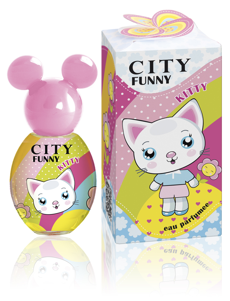 City Parfum City Funny Kitty , душистая вода 30 мл2001010644 City Parfum City Funny Kitty , душистая вода 30 мл2001010644Очаровательный CITY FUNNY Kitty - это ласко- вое и милое чудо с добрыми, по-детски искрен-ними глазами, которое подарит сладкие минуты счастья и радости с сахарными нотками сочной клубники!