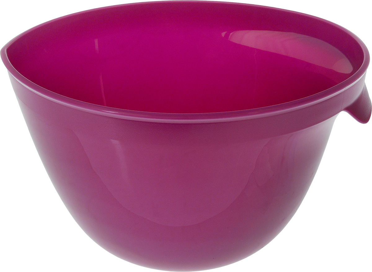 Миска для миксера Curver Essentials, цвет: фиолетовый, 3,5 лVT-1520(SR) Миска для миксера Curver Essentials, цвет: фиолетовый, 3,5 лVT-1520(SR)Миска для миксера Curver Essentials изготовлена из прочного пищевого пластика, имеет круглую форму. Благодаря высоким стенкам и удобной ручке в такой миске очень удобно смешивать продукты миксером. Носик поможет аккуратно вылить жидкость. Прорезиненное основание предотвращает скольжение миски по столу. Такая миска пригодится в любом хозяйстве, ее также можно использовать для хранения и сервировки различных пищевых продуктов. Можно мыть в посудомоечной машине.Объем: 3,5 л. Диаметр по верхнему краю: 23 см. Высота стенки: 15 см.