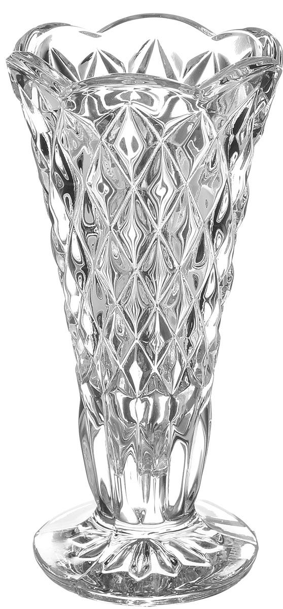 Ваза Crystal Bohemia Diamond, высота 12 см990/87900/0/14100/120-109 Ваза Crystal Bohemia Diamond, высота 12 см990/87900/0/14100/120-109Элегантная ваза Crystal Bohemia Diamond выполнена из настоящего чешского хрусталя с содержанием 24% оксида свинца, что придает изделию поразительную прозрачность и чистоту, невероятный блеск, присущий только ювелирным изделиям, особое, ни с чем не сравнимое светопреломление и игру всеми красками спектра как при естественном, так и при искусственном освещении. Такая ваза подойдет для декора интерьера. Кроме того - это отличный вариант подарка для ваших близких и друзей. Высота вазы: 12 см. Диаметр вазы (по верхнему краю): 6 см. Объем вазы: 150 мл.