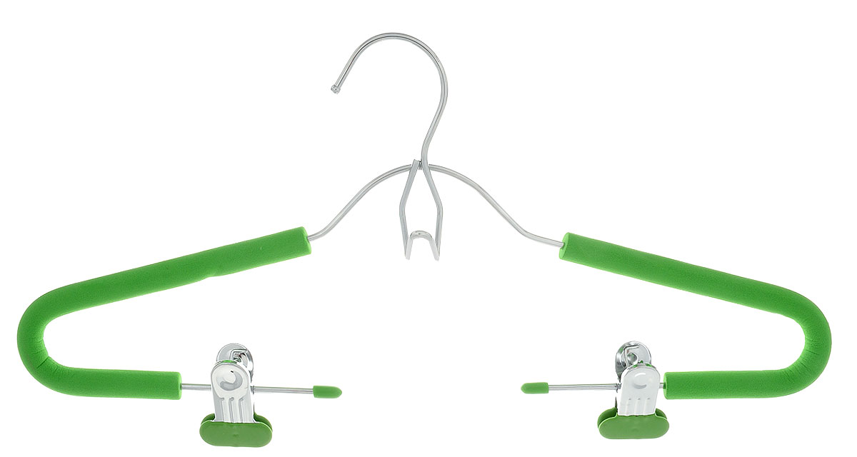 Вешалка для костюма Attribute Hanger Eva, с клипсами, цвет: зеленый, длина 42 смAHM151 Вешалка для костюма Attribute Hanger Eva, с клипсами, цвет: зеленый, длина 42 смAHM151Вешалка для костюма Attribute Hanger Eva выполнена из металла, обтянутого поролоном. Зажимы имеют специальные накладки, чтобы не повредить ткань. Вешалка оснащена дополнительным металлическим крючком и клипсами. Длина вешалки: 42 см.