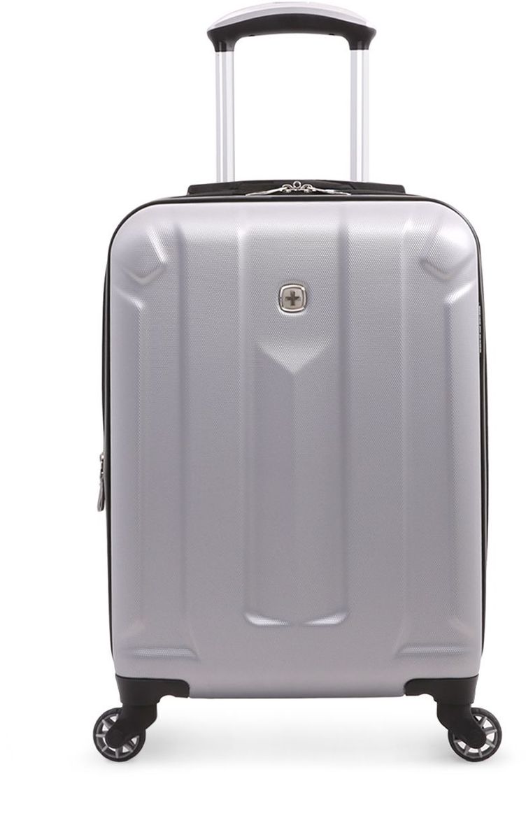 Чемодан Wenger Zurich III, цвет: светло-серый. 65734041776573404177 Чемодан Wenger Zurich III, цвет: светло-серый. 65734041776573404177Чемодан Wenger выполнен из ABS пластика и оформлен фирменной пластинкой. Изделие оснащено регулируемой выдвижной ручкой из авиационного алюминия с фиксатором, которая обеспечивает удобство перемещения чемодана. Также чемодан имеет удобные прочные ручки для переноски и 4 колеса, которые вращаются на 360 градусов, гарантируя максимальную манёвренность. Чемодан имеет два главных отделение, которые закрываются с помощью застежки-молнии. Внутри расположено два вместительных отделения, разделенные сетчатой тканевой перегородкой на молнии. Внутренний карман на молнии и эластичные ремни гарантируют надежную фиксацию вещей на месте. Вместимость чемодана может быть дополнительно увеличена на 5 см.