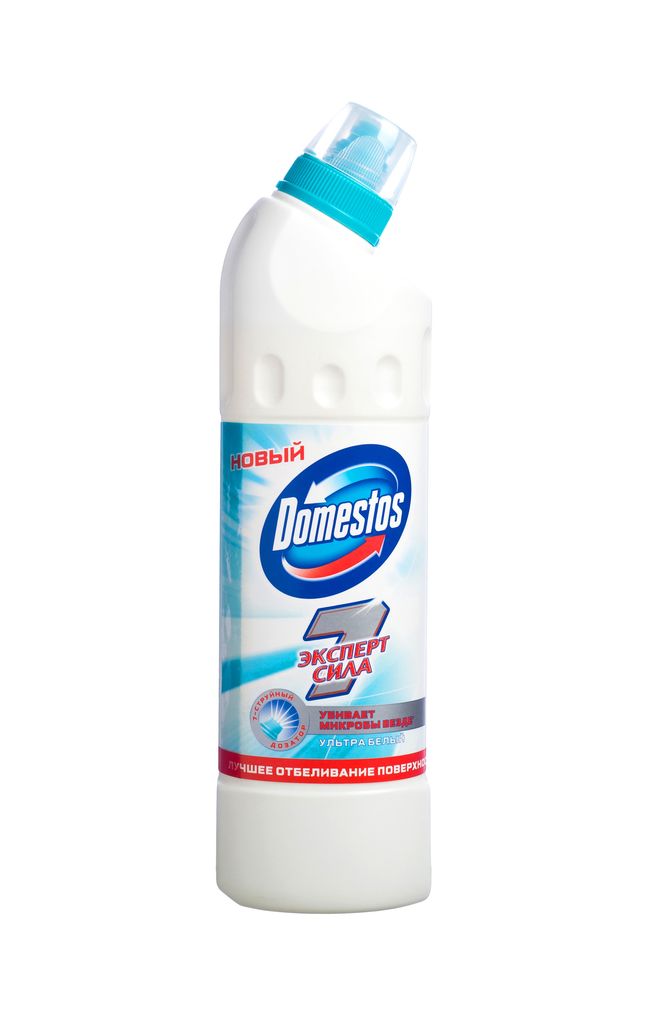 Domestos Эксперт сила 7 Чистящее средство для ванны и туалета Ультра белый 500 мл21146983 Domestos Эксперт сила 7 Чистящее средство для ванны и туалета Ультра белый 500 мл21146983Чистящее средство Domestos Ультра белый. Эксперт сила обеспечит вам и вашей семье защиту от микробов в туалете, убивая все известные микробы, и в то же время подарит вашему унитазу белоснежную чистоту и сияние. Благодаря инновационному 7-струйному дозатору эффективно очищает унитаз и убивает микробы, добираясь даже до самых труднодоступных мест, в которых очищение обычно затруднено. Состав: менее 5%: гипохлорит натрия: анионные ПАВ; неионогенные ПАВ; мыло; отдушка. Товар сертифицирован.