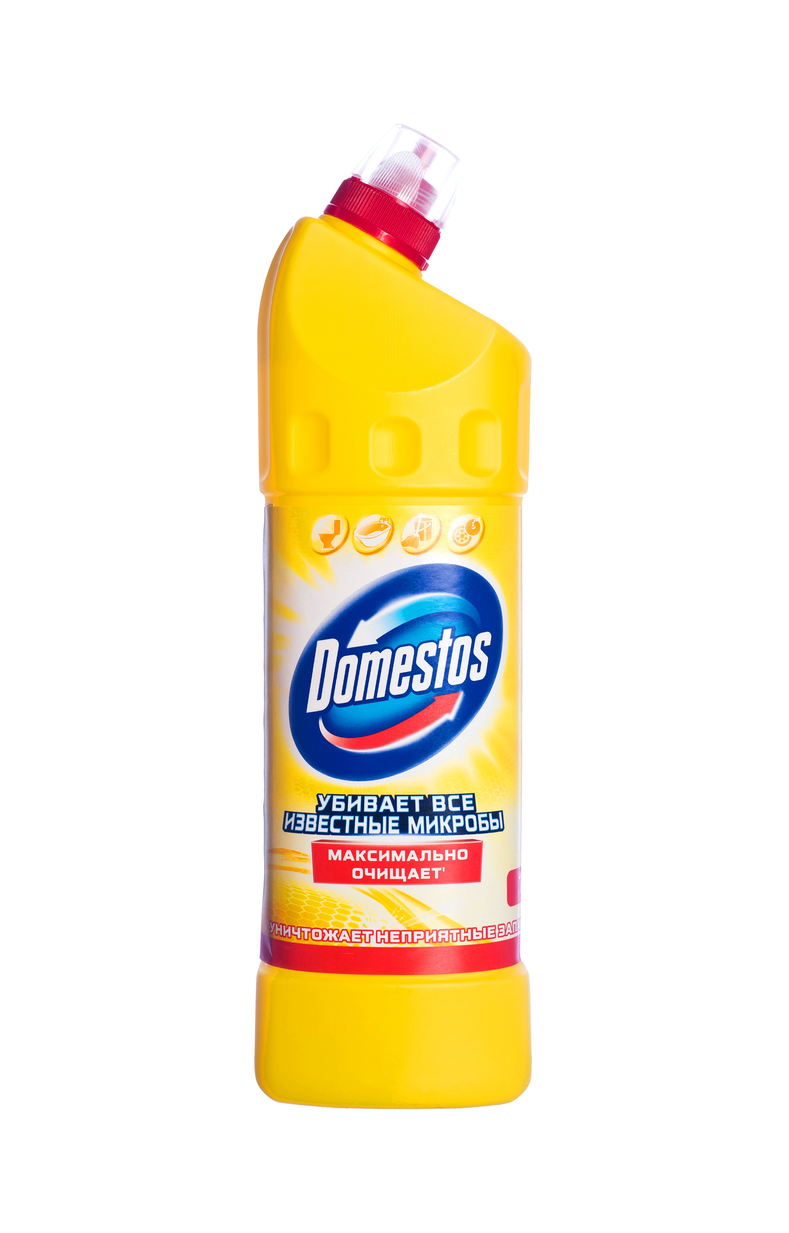 Domestos Двойная сила Чистящее средство универсальное Лимонная свежесть 1 л21012646/8828412 Domestos Двойная сила Чистящее средство универсальное Лимонная свежесть 1 л21012646/8828412Универсальное чистящее средство Domestos Двойная сила. Лимонная свежесть подходит для уборки раковин и ванн, кафеля, пола, унитаза, сливов и водостоков на кухне и в ванной. Чистит до блеска, дезинфицирует и отбеливает. Domestos не только очищает поверхности, но и помогает бороться со всеми известными микробами - в том числе, вызывающими опасные заболевания, обеспечивая свежий аромат. Густой, многофункциональный, экономичный и невероятно эффективный. Среди средств для туалетов Domestos - бесспорный лидер, благодаря густой формуле и удобной форме бутылки. Нельзя забывать, что гигиена важна не только в туалете, но и в ванной. Влага и тепло - идеальные условия для размножения бактерий, грибка, плесени. Регулярное использование небольшого количества Domestos на мокрой тряпке или губке в ванной убирает мыльной осадок, темные пятна, дезинфицирует поверхности. Domestos безопасен. При надлежащем использовании Domestos абсолютно безвреден как для людей, так и для окружающей...