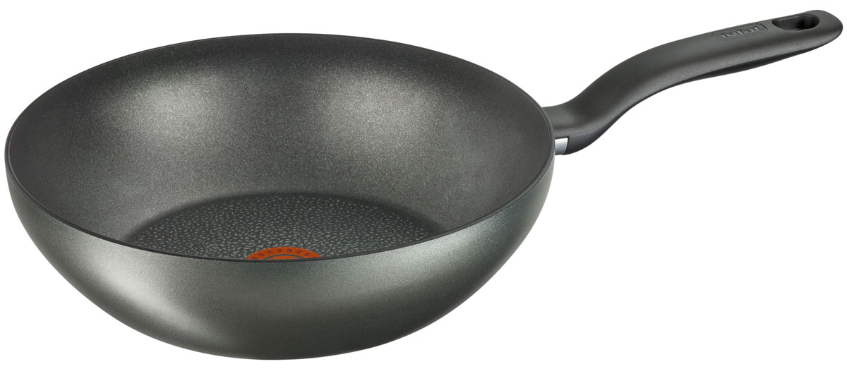 Сковорода-вок Tefal Hard Titanium+, с антипригарным покрытием. Диаметр 28 смC6921902 Сковорода-вок Tefal Hard Titanium+, с антипригарным покрытием. Диаметр 28 смC6921902Благодаря передовым технологиям сковороды и кастрюли Tefal представляют совершенство как в плане долговечности, так и в результатах готовки. Контроль температуры приготовления - это ключ к отличным результатам на кухне. При слишком низкой температуре цвет продукта теряет насыщенность, а текстура - упругость. В результате блюдо получится пресным и невыразительным на вкус. Используйте индикатор температурного нагрева Tefal Thermo-Spot® для того, чтобы ваши блюда всегда были превосходными на вкус! Благодаря усиленному слою с минеральными и титановыми частицами Titanium Excellence прослужит до 3-х раз дольше в сравнении с антипригарным покрытием Titanium Force по результатам тестов, проведенных независимой лабораторией SGS. Над созданием покрытия в течение 3-х лет работали 20 ученых и инженеров.