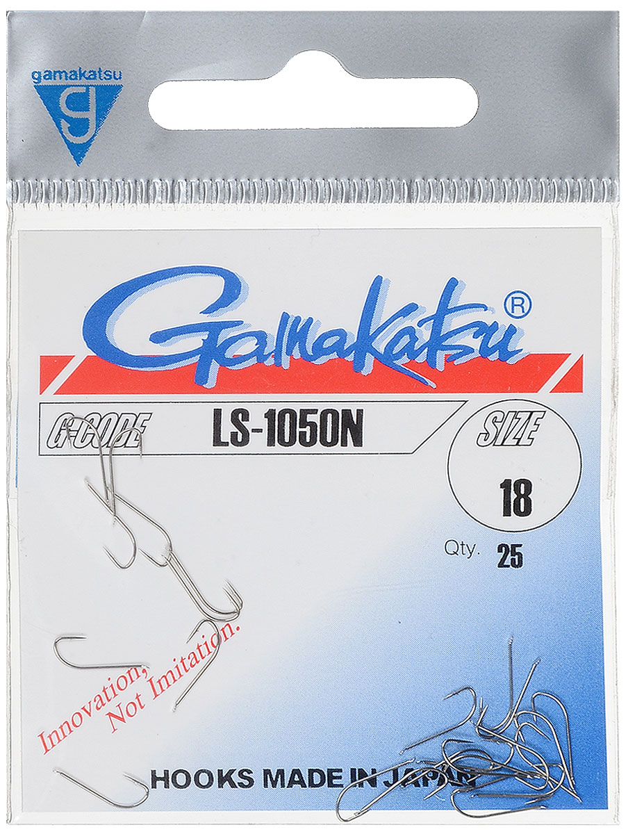 Крючок рыболовный Gamakatsu LS-1050N, №18, 25 шт14651901800 Крючок рыболовный Gamakatsu LS-1050N, №18, 25 шт14651901800Рыболовный крючок Gamakatsu LS-1050N изготовлен из стали, подходит для ловли плотвы. Крючок Gamakatsu LS-1050N - это крючок с лопаткой, удлиненным цевьем и острым изгибом. Выполненные из высококачественной стали, крючки на 20% надежнее и мощнее по сравнению с большинством аналогов. Размер крючка: №18. Вид крепления: лопатка. Количество штук в упаковке: 25 штук.