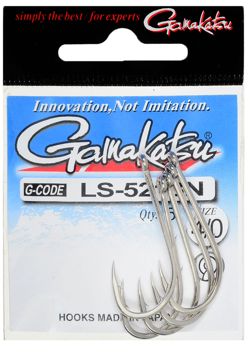 Крючок рыболовный Gamakatsu LS-5213N, размер 4/0, 5 шт14901400400 Крючок рыболовный Gamakatsu LS-5213N, размер 4/0, 5 шт14901400400Крючок Gamakatsu LS-5213N предназначен для ловли крупной рыбы. Изделие изготовлено из высококачественной и прочной стали. Крючок прекрасно справляется с любой рыбой как на море, так и на спокойной воде. Размер: 4/0. Количество: 5 шт. Вид головки: кольцо.