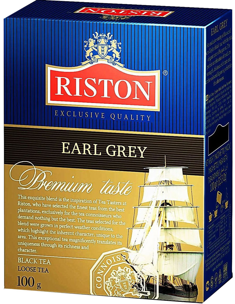 Riston Эрл грей черный листовой чай, 100 г4792156002361 Riston Эрл грей черный листовой чай, 100 г4792156002361Riston Эрл грей - эксклюзивный сорт цейлонского черного чая с богатым изысканным ароматом бергамота. Гармоничное сочетание средней крепости, восхитительного насыщенного вкуса и янтарного настоя идеально для послеобеденного времени. Стандарт FBOP.
