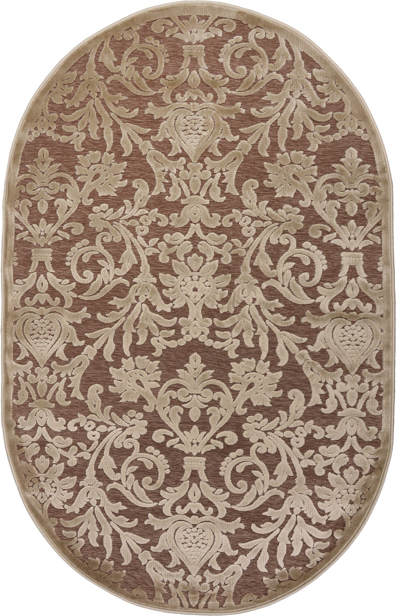 Ковер ART Carpets Платин, овальный, цвет: бежевый, 120 х 180 см203420130212182796 Ковер ART Carpets Платин, овальный, цвет: бежевый, 120 х 180 см203420130212182796Ковер ART Carpets Платин изготовлен из 100% акрила. Структура волокна гладкая, поэтому грязь не будет въедаться и скапливаться на ворсе. Практичный и Ф износоустойчивый ворс не истирается и не накапливает статическое электричество. Ковер обладает хорошими показателями теплостойкости и шумоизоляции. Оригинальный рисунок позволит гармонично оформить интерьер комнаты, гостиной или прихожей. За счет невысокого ворса ковер легко чистить. При надлежащем уходе ковер прослужит долго, не утратив ни яркости узора, ни блеска ворса, ни упругости. Самый простой способ избавить изделие от грязи - пропылесосить его с обеих сторон (лицевой и изнаночной). Хранить рекомендуется в свернутом рулоном виде.
