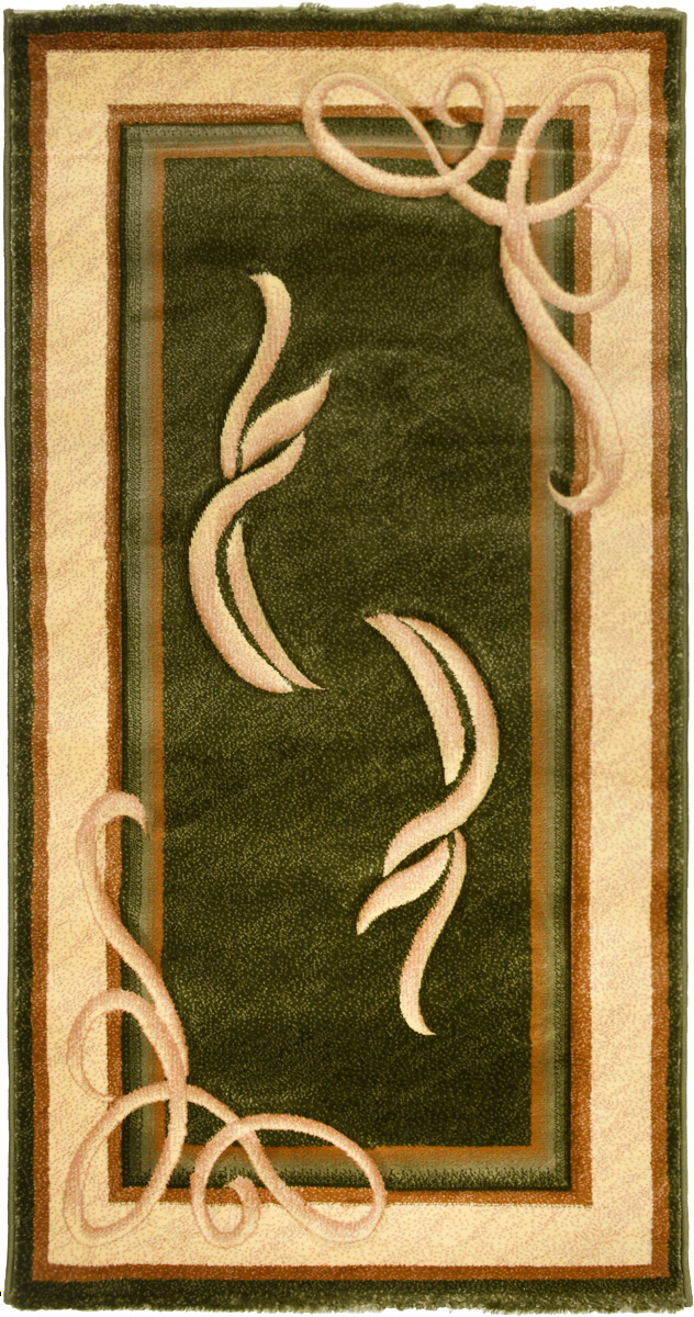 Ковер Emirhan Imperial Carving, прямоугольный, цвет: зеленый, бежевый, коричневый, 80 х 150 см203420130212179856 Ковер Emirhan Imperial Carving, прямоугольный, цвет: зеленый, бежевый, коричневый, 80 х 150 см203420130212179856Ковер Emirhan Imperial Carving изготовлен из прочного синтетического материала heat-set, улучшенного варианта полипропилена (эта нить получается в результате его дополнительной обработки). Полипропилен износостоек, нетоксичен, не впитывает влагу, не провоцирует аллергию. Структура волокна в полипропиленовых коврах гладкая, поэтому грязь не будет въедаться и скапливаться на ворсе. Практичный и износоустойчивый ворс не истирается и не накапливает статическое электричество. Ковер обладает хорошими показателями теплостойкости и шумоизоляции. Оригинальный рисунок позволит гармонично оформить интерьер комнаты, гостиной или прихожей. За счет невысокого ворса ковер легко чистить. При надлежащем уходе синтетический ковер прослужит долго, не утратив ни яркости узора, ни блеска ворса, ни упругости. Самый простой способ избавить изделие от грязи - пропылесосить его с обеих сторон (лицевой и изнаночной). Влажная уборка с применением ...