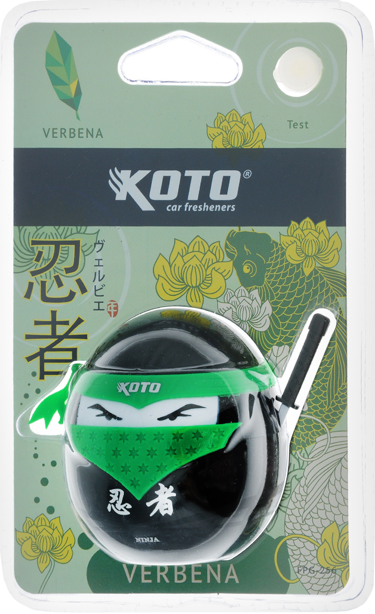 Ароматизатор автомобильный Koto Ниндзя. Verbena, гелевый, 45 млFPG-256 Ароматизатор автомобильный Koto Ниндзя. Verbena, гелевый, 45 млFPG-256Автомобильный ароматизатор Koto Ниндзя. Verbena эффективно устраняет неприятные запахи и придает приятный аромат вербены. Сочетание геля с парфюмами наилучшего качества обеспечивает устойчивый запах. Кроме того, ароматизатор обладает элегантным дизайном. Изделие можно разместить на горизонтальной поверхности, используя двухсторонний скотч.