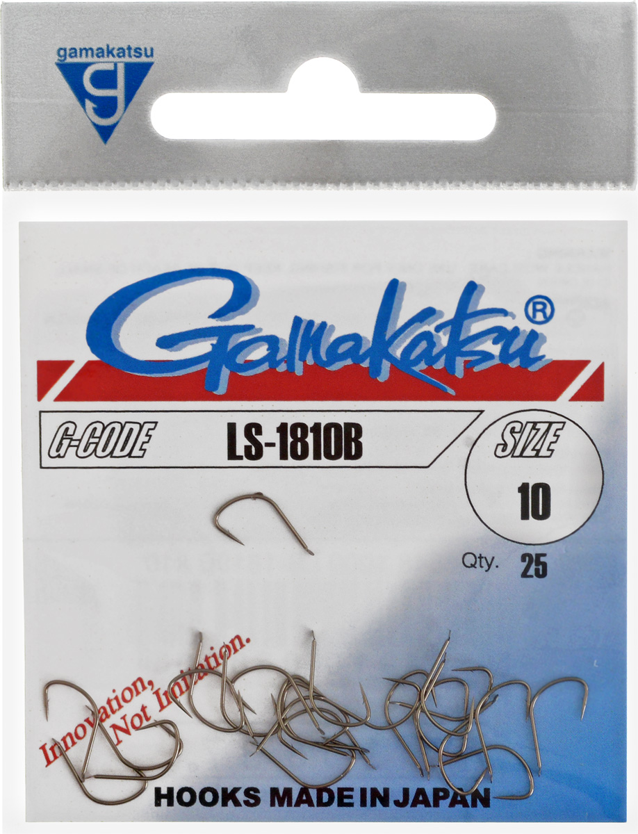Крючок рыболовный Gamakatsu LS-1810B, размер 10, 25 шт14654801000 Крючок рыболовный Gamakatsu LS-1810B, размер 10, 25 шт14654801000Крючок Gamakatsu LS-1810B - это крючок с лопаткой, удлиненным цевьем и острым изгибом. Выполненные из высококачественной стали крючки на 20% надежнее и мощнее по сравнению с большинством аналогов. Размер крючка: 10. Вид крепления: лопатка. Количество штук в упаковке: 25 штук.