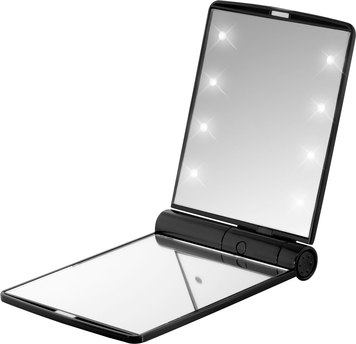 Flo Зеркало косметическое Led Celebrity Mirror, с LED-подсветкой, 2-х увеличение, цвет: черныйFP-200-601B Flo Зеркало косметическое Led Celebrity Mirror, с LED-подсветкой, 2-х увеличение, цвет: черныйFP-200-601BДвойное зеркало с LED-подсветкой из 8 светодиодов, удобной подставкой и одним зеркалом с 2-кратным увеличением для использования в малоосвещенных помещениях, самолетах. Материал: пластик, стекло, светодиодные лампы