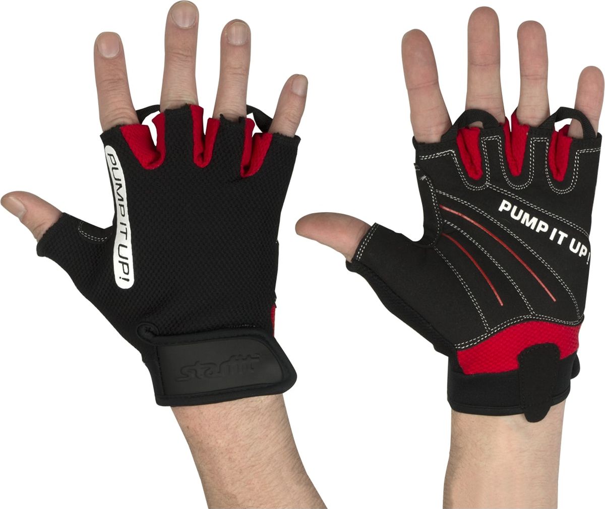 Перчатки для фитнеса Star Fit SU-119, цвет: черный, красный. Размер XSУТ-00009554 Перчатки для фитнеса Star Fit SU-119, цвет: черный, красный. Размер XSУТ-00009554Перчатки для фитнеса SU-119 от бренда STARFIT необходимы для безопасной тренировки со снарядами (грифы, гантели), во время подтягиваний и отжиманий. Они минимизируют риск мозолей и ссадин на ладонях. Характеристики: Материалы: 65% нейлон, 30% полиуретан, 5% эластан Размеры: XS; S; M; L; XL Цвет: черный/красный