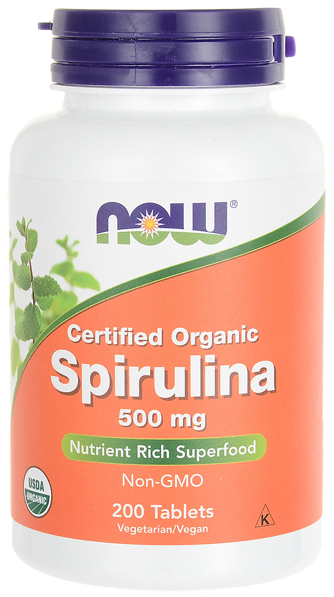 Пробиотик Now Foods Nutrition Spirulina, 500 мг, 200 таблетокХот Шейперс Пробиотик Now Foods Nutrition Spirulina, 500 мг, 200 таблетокХот ШейперсБиодобавка Now Foods Nutrition Spirulina содержит все ценные качества натуральных водорослей и может приниматься широким кругом лиц.Препарат выпускается в таблетках, содержащих комбинацию водоросли спирулина с несколькими дополнительными витаминно-минеральными составляющими. Шесть таблеток имеют такой состав:- Витамин А - 11,250 МЕ.- Витамин В-1 - 75 мкг.- Витамин В-2 - 110 мкг.- Витамин В-12 - 2 мкг.- Кальций - 15 мг.- Железо - 1.5 мг.- Спирулина - 3,000 мг.- Гамма-Линоленовая кислота - 30 мг.- Хлорофилл - 25 мг.Благодаря богатому сбалансированному составу биодобавка Now Foods Nutrition Spirulina проявляет свои многочисленные свойства:- Улучшает работоспособность иммунитета. Механизм иммуномодулирующего действия водоросли до конца так и не определен, однако несомненно, что Spirulina возвращает к норме и усиливает иммунные реакции, направленные на борьбу с разными инфекциями. - Стимулирует обменные процессы. Это касается метаболизма белков, жиров, углеводов, витаминов, аминокислот и других соединений, участвующих в осуществлении основных физиологических процессов в теле человека.- Улучшает состояние микрофлоры кишечника. Это очень важно для поддержания защитных сил организма, для качества пищеварения, а также для продукции эндогенных (то есть вырабатываемых внутри организма) витаминов.- Способствует снижению содержания в крови вредных форм липидов (холестерина, триглицеридов), которые ответственны за развитие атеросклероза. - Благоприятно влияет на работу поджелудочной железы, нормализует выработку инсулина, снижает содержание глюкозы в крови, препятствует резким изменениям ее уровня.- Снижает аппетит, способствует снижению веса. - При длительном приеме биодобавка оказывает влияние на уровень артериального давления, повышенное давление приобретает тенденцию к снижению. - Улучшает работу кишечника и почек, что повышает качество выведения из организма избытка холестерина, токсических соединений, продуктов брожения и гниения, солей. Перечень свойств, присущих биодобавке Now Foods Nutrition Spirulina, доказывает, что она действительно способна стать отличным подспорьем для сохранения и улучшения здоровья. Показания к использованию добавки таковы:- Снижение иммунитета, предрасположенность к болезням, вторичные иммунодефициты.- Профилактика и терапия заболеваний сердца и сосудов (атеросклероз, гипертония, ишемическая болезнь сердца). - Заболевания желудочно-кишечного тракта: колиты, запоры, дисбактериоз.- Нарушения со стороны почек, главным образом инфекции чашечно-лоханочной системы почек и мочевого пузыря (пиелонефрит, цистит). - Избыточный аппетит и лишний вес.- Проведение омоложения.- Сахарный диабет, преддиабет или просто риск развития этого заболевания.- Анемия.- Сухость кожи.- Очищение организма и снижение массы тела.Принимать биодобавку могут и полностью здоровые люди, которые хотят отлично себя чувствовать в дальнейшем. Средство имеет натуральное происхождение, и оно безопасно для здоровья, так что принимать его можно практически всем. Единственное исключение – люди с аллергией на компоненты средства.Чтобы прием препарата был эффективным, принимать его нужно по 2 таблетки 3 раза в день, одновременно с каждой основной трапезой.Состав: натрий, витамин А, кальций, железо, витамин В12.Товар сертифицирован.