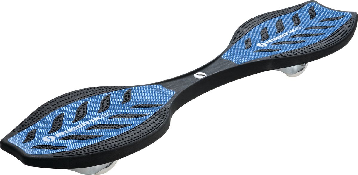 Роллерсерф Razor RipStik Air Pro, цвет: синий050203 Роллерсерф Razor RipStik Air Pro, цвет: синий050203RipStik® — xит каждого лета! Двухколесный скейт, разработанный Razor® всего несколько лет назад, медленно, но уверенно вытесняет классические скейтборды. Причины ясны: Рипстик — это гибкая доска, которая революционно меняет способ движения на скейте, добавляя к езде элемент управления сноубордом. Для перемещения на Рипстике не нужно отталкиваться ногой от земли. Рипстик прочен: на нем можно прыгать на рампе и выполнять некоторые скейтбордические трюки. Ripstik Air Pro рассчитан и на детей, и на взрослых. От 6 лет Подходит для детей и взрослых ростом от 100 до 200 см. Вес рипстика 2,38 кг Максимальная нагрузка 100 кг. Колеса из полиуретана 76 мм. Колеса вращающиеся на 360 градусов Высокотехнологичная полимерная основа Цельная платформа, которая очень хорошо гнется Быстрые и плавные подшипники АВЕС-5 Вогнутая середина - конкейв (для выполнения трюков) Не требует сборки Гарантия 6 месяцев