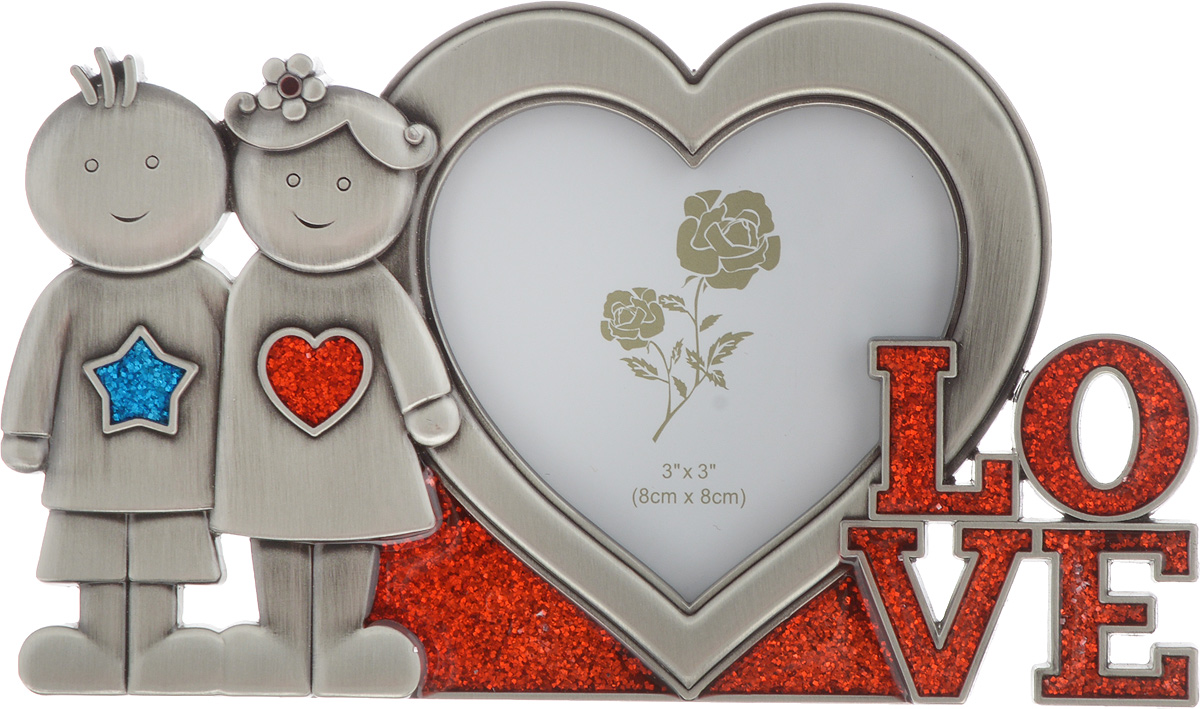 Фоторамка декоративная Platinum Love, 7,5 х 7,5 см. PF10988BPLATINUM PF10988B Фоторамка декоративная Platinum Love, 7,5 х 7,5 см. PF10988BPLATINUM PF10988BДекоративная фоторамка Platinum, выполненная из металла в форме сердца, оформлена фигурками мальчика и девочки и надписью Love. Рамка позволит сохранить на память изображения дорогих вам людей и интересных событий вашей жизни. Фоторамка имеет ножку для размещения ее на столе. С таким украшением вы сможете не просто внести в интерьер своего дома элемент необычности, но и создать атмосферу уюта и тепла.