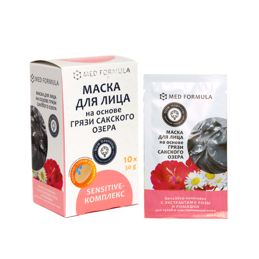 Мануфактура Дом природы Маска для лица Sensitive-комплекс на основе грязи Сакского озера (для сухой и чувствительной кожи) 10Х30г4640017811891 Мануфактура Дом природы Маска для лица Sensitive-комплекс на основе грязи Сакского озера (для сухой и чувствительной кожи) 10Х30г4640017811891Защитная формула на основе сакской грязи с маслами жожоба и авокадо, экстрактами череды, ромашки, розы и витамином В2 рекомендована для бережного ухода за тонкой, нежной кожей, склонной к раздражению. Лечебная грязь Сакского озера стимулирует кровообращение кожи лица, способствует естественному обновлению кожи, снимает раздражение, придает коже здоровый вид, защищая ее и замедляя процесс старения.