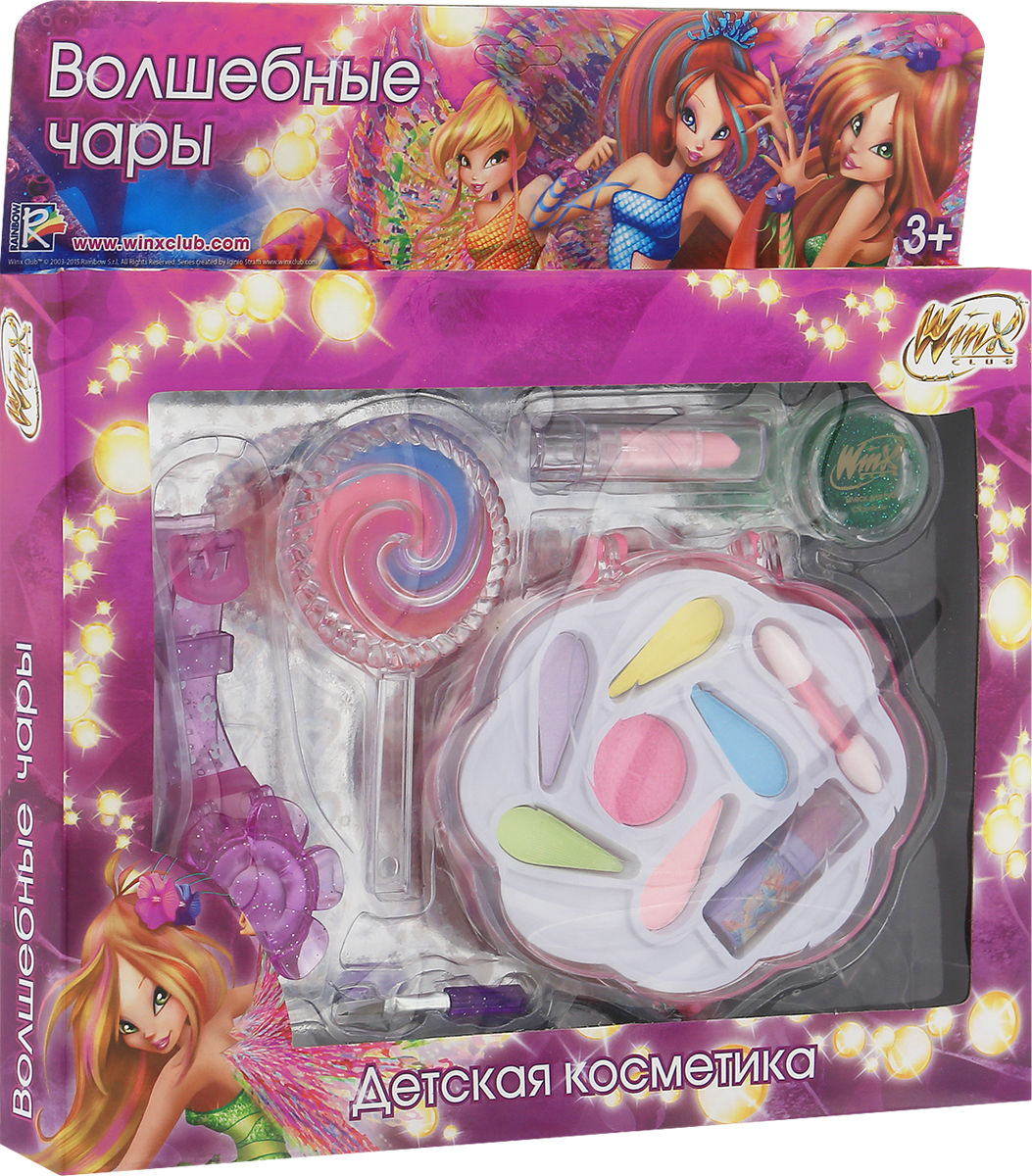 Winx Club Набор детской декоративной косметики Волшебные чарыWNX1507-007 Winx Club Набор детской декоративной косметики Волшебные чарыWNX1507-007Набор детской косметики Winx Club Волшебные чары (блеск, помадка, тени, кисточки) изготовлен под лицензией известного мультсериала и включает всё необходимое для создания яркого образа. Красочное, фирменное оформление упаковки, любимые персонажи, качество и безопасность для ребёнка - всё это делает лицензионную продукцию привлекательной и популярной среди покупателей всех возрастов. Рекомендуемый возраст от 3 лет. Не рекомендуется детям до 3-х лет. Уважаемые клиенты! Обращаем ваше внимание, что полный перечень состава представлен на дополнительном изображении.