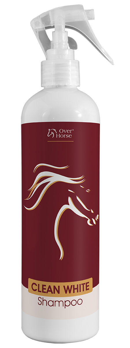 Шампунь сухой для лошадей Over Horse Clean White Dry Shampoo, для серой масти, 400 мл5900232783526 Шампунь сухой для лошадей Over Horse Clean White Dry Shampoo, для серой масти, 400 мл5900232783526Специально разработанный сухой шампунь для удаления пятен грязи у серых лошадей. В составе натуральные очищающие ингредиенты. Молочная кислота - увлажняет, улучшает структуру волос, обладает легким осветляющим эффектом, обладает антибактериальными свойствами. D-пантенол - отличный увлажняющий компонент, обеспечивает мягкость и эластичность волоса, не раздражает, обладает успокоительным и противовоспалительным действием, разглаживает и утолщает волос, придает волосам блеск, облегчает расчесывание. Шампунь не требует смывания и поэтому удобен для использования на соревнованиях. Распылить шампунь на загрязненный участок шерсти, оставить примерно на 1 минуту, затем вытереть чистой тряпкой или губкой. Повторить, если требуется.