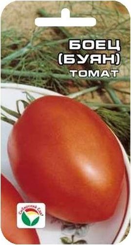Семена Сибирский сад Томат. Боец, 20 шт19201 Семена Сибирский сад Томат. Боец, 20 шт19201Знаменитый сорт для открытого грунта. Скороспелый, низкорослый, 30-40 см. Куст штамбовый, не требует пасынкования и подвязки. Плоды красные, удлиненно-овальной формы, массой 70-180 г. Используются в свежем виде и для цельноплодного консервирования. Достоинства сорта: раннеспелость, урожайность, штамбовый тип куста, в рассаде не вытягивается, высокое качество, оригинальная форма, универсальное использование плодов. Сорт прошел акклиматизацию в Западно-Сибирском регионе. Для получения обильных урожаев рекомендуется производить своевременные подкормки и полив растений в течение всего вегетационного периода. Для ускорения процесса всхожести семян, оздоровления растений, улучшения завязываемости плодов рекомендуется пользоваться специально разработанными стимуляторами роста и развития растений