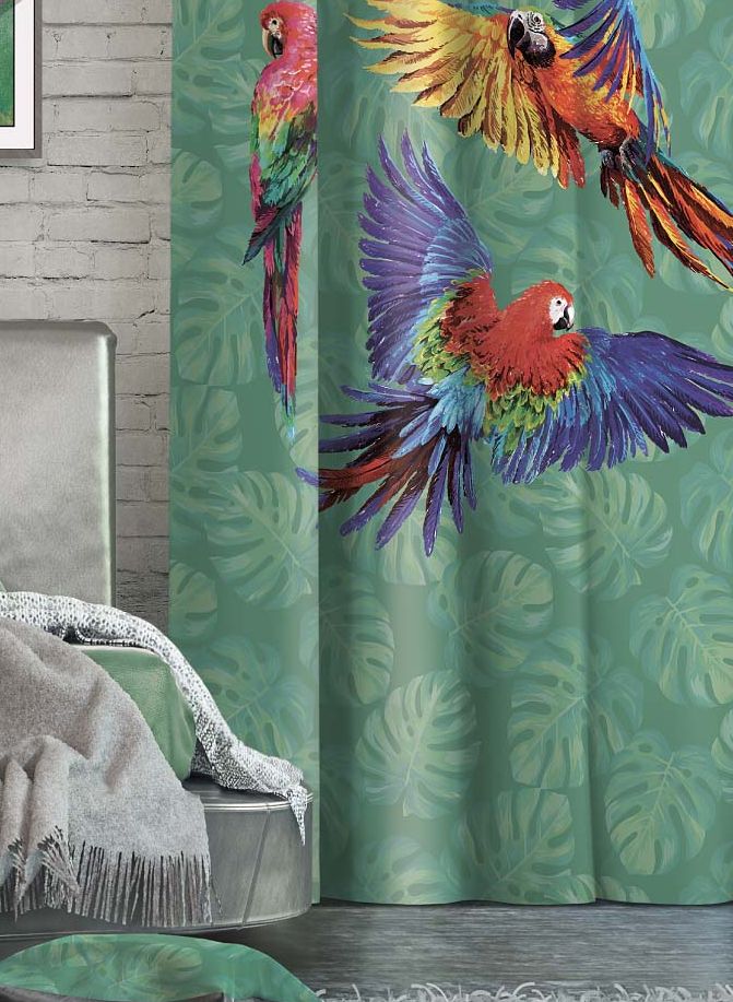Штора Волшебная ночь Tropics, на ленте, высота 270 см705511 Штора Волшебная ночь Tropics, на ленте, высота 270 см705511Шторы коллекции Волшебная ночь - это готовое решение для Вашего интерьера, гарантирующее красоту, удобство и индивидуальный стиль! Штора изготовлена из приятной на ощупь ткани ГАБАРДИН, которая плотно драпирует окно, но позволяет свету частично проникать внутрь. Длина шторы регулируется с помощью клеевой паутинки (в комплекте). Изделие крепится на вшитую шторную ленту: на крючки или путем продевания на карниз. Дизайнеры Марки предлагают уже сформированные комплекты штор из различных тканей и рисунков для создания идеальной композиции на окне. Для удобства выбора дизайны штор распределены в стилевые коллекции: ЭТНО, ВЕРСАЛЬ, ЛОФТ, ПРОВАНС. В коллекции Волшебная ночь к данной шторе Вы также сможете подобрать шторы из других тканей: БЛЭКАУТ (100% затемненение), сатен (частичное затемнение) и ВУАЛЬ (практически нулевое затемнение), которые будут прекрасно сочетаться по дизайну и обеспечат особый уют Вашему дому.