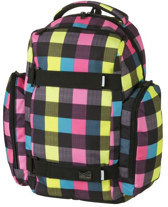 Walker Рюкзак школьный Delta Classic Neon Checks42365/139 Walker Рюкзак школьный Delta Classic Neon Checks42365/139Рюкзак Delta Classic Neon Checks 32x44x22 см Объем: 31 л Материал: 600D Polyester - отделение для ноутбука - 2 просторных отделения на молнии - органайзер - основной отсек с гибкими разделителями - эргономичные лямки - грудная стяжка - влагоотталкивающая ткань - светоотражающие элементы - Регулируемые ремешки для скейтборда - вместительные боковые карманы на молнии