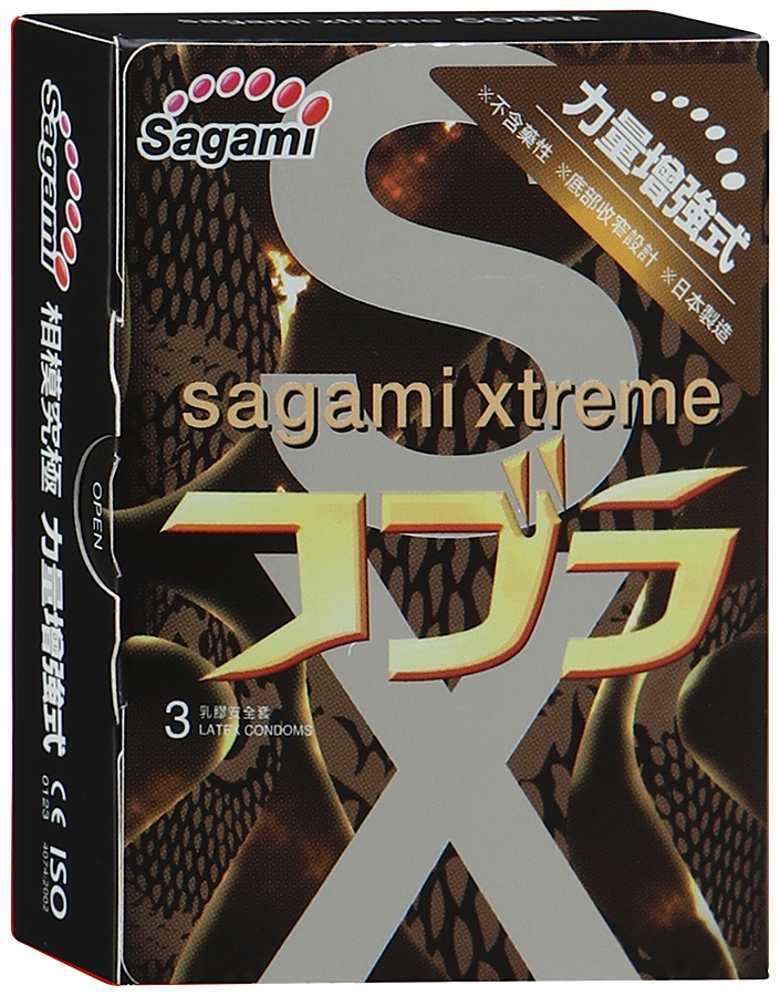 Sagami Cobra 3шт. Презервативы конусообразные супер облегающие, латекс 0,06 ммCRS-80273547 Sagami Cobra 3шт. Презервативы конусообразные супер облегающие, латекс 0,06 ммCRS-80273547Специальное новое сочетание формы и текстуры для дополнительного удовольствия. Уникальная форма презервативов, сужающаяся внизу для максимально комфортного использования и плотного облегания. Новая формула против соскальзывания. Без накопителя для максимально реалистичных ощущений!