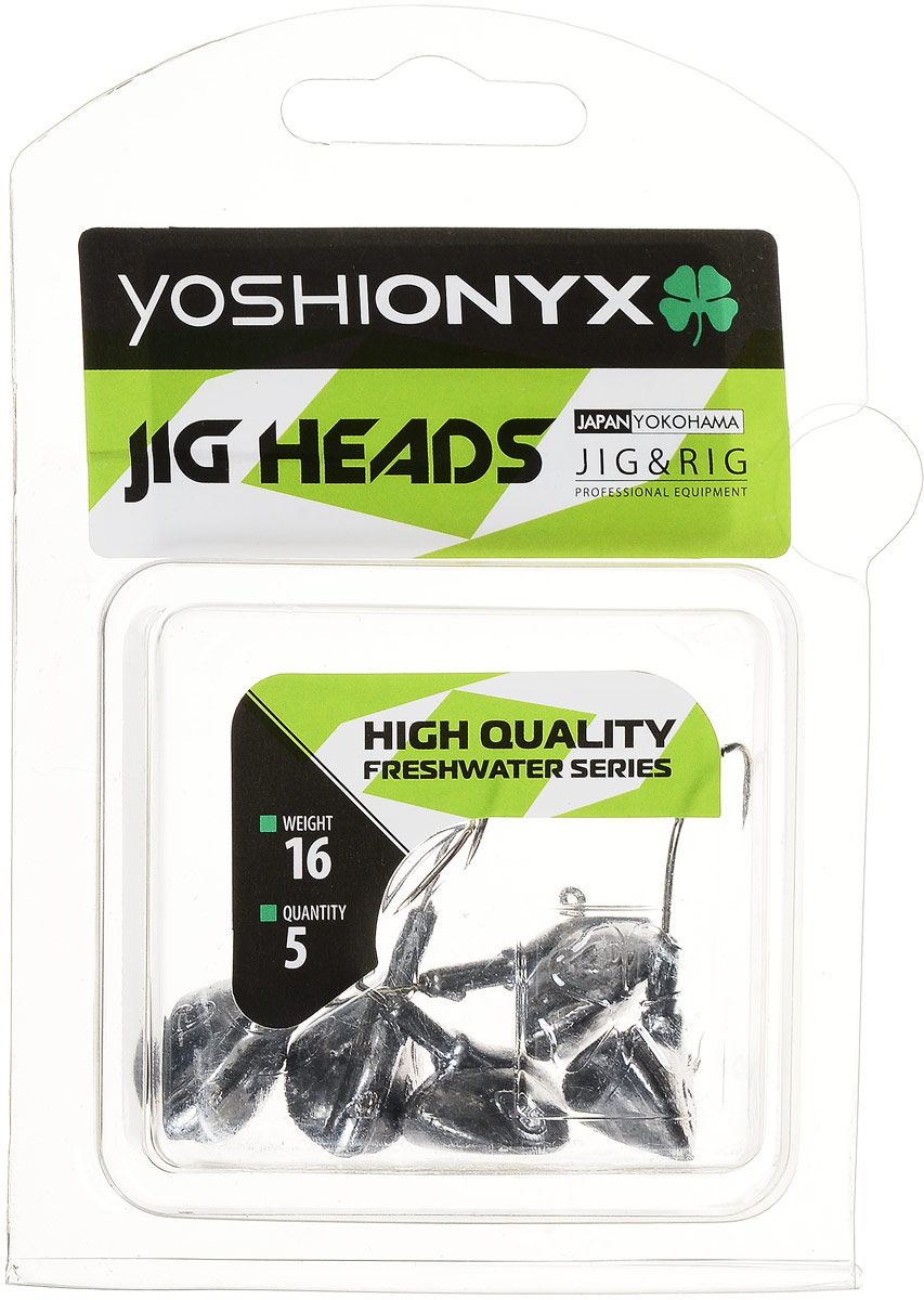 Джиг-головка Yoshi Onyx JIG Bros. Каблучок, крючок Gamakatsu, 16 г, 5 шт96516 Джиг-головка Yoshi Onyx JIG Bros. Каблучок, крючок Gamakatsu, 16 г, 5 шт96516Джиг-головки Yoshi Onyx JIG Bros. Каблучок используются для огрузки спиннинговых приманок. Специально предназначены для ловли щуки на мягкие приманки на небольшой глубине рядом с водной растительностью. Благодаря особой форме, увеличивается маневренность и управляемость. Джиг-головки оснащены крючком Gamakatsu. Несмотря на кажущуюся простоту этих грузил, от правильного подбора во многом зависит клев хищника. Выбирайте джиговую головку в зависимости от предполагаемого места ловли и используемой с ней приманки, возможной глубины, скорости течения, ветра и прочего.